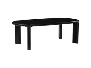 Table basse en bois de manguier massif noire 120cm suri