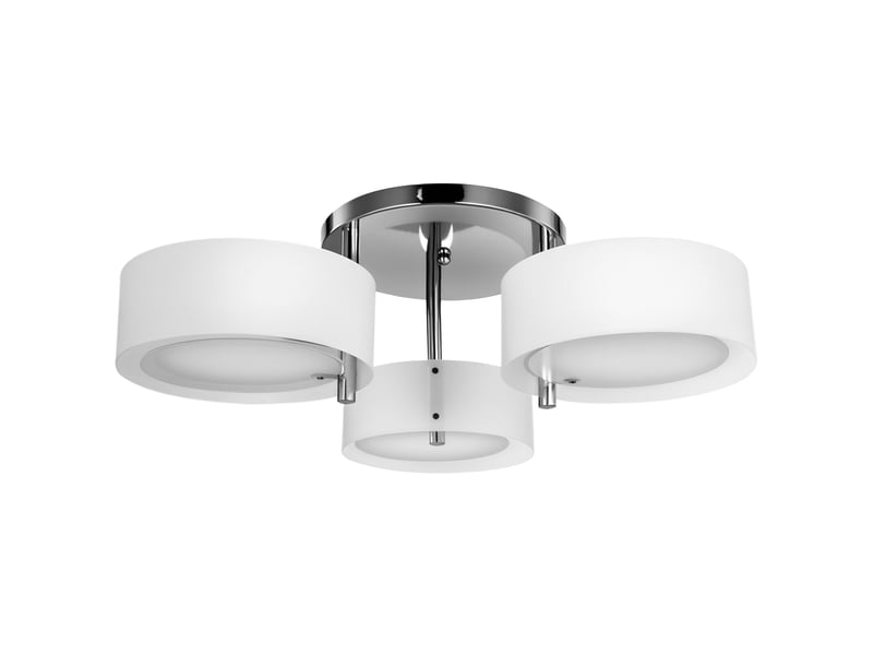  Suspension e27 avec abat-jour en acrylique blanc, idéale pour le salon, la chambre, la salle à manger ou la cuisine.  - Conforama A