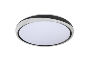 Plafonnier led fabrilamp charro noir 144 w 11520 lm 3000-4000-6000 k ø50 cm télécommande