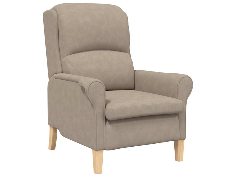 Vidaxl fauteuil taupe 76 x 94 x 102 cm microfibre - Conforama D