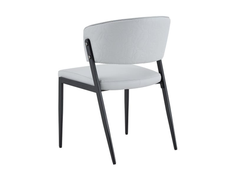  Chaises de salle à manger modernes (2 chaises) – cadre métallique, assises et dossiers rembourrés, stabilité garantie  - Conforama E