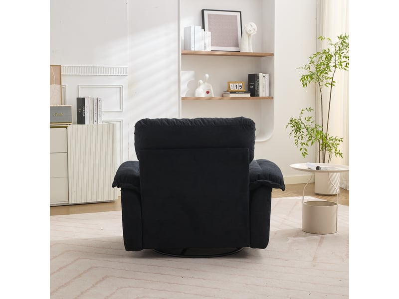  Canapé 1 place, canapé de salon, pivotant à 360°, finition capitonnée, format surdimensionné, pour salon, en chenille, chambre  - Conforama E