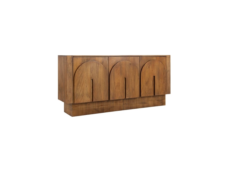 Buffet arco 159 cm en bois de manguier massif – marron – 3 portes - Conforama A