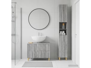 Ensemble de 2 meubles de salle de bain delft sonoma gris cf63125