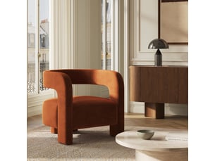 Fauteuil fixe <strong>PREMIUM INTERIORS</strong> <strong>CF18VCTC</strong> Velours orange vendu A l'unité