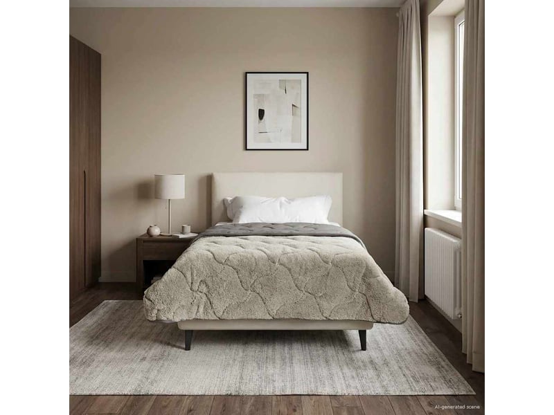  Couette - duvet d'été 135 x 200 cm été gris clair respirant  - Conforama B
