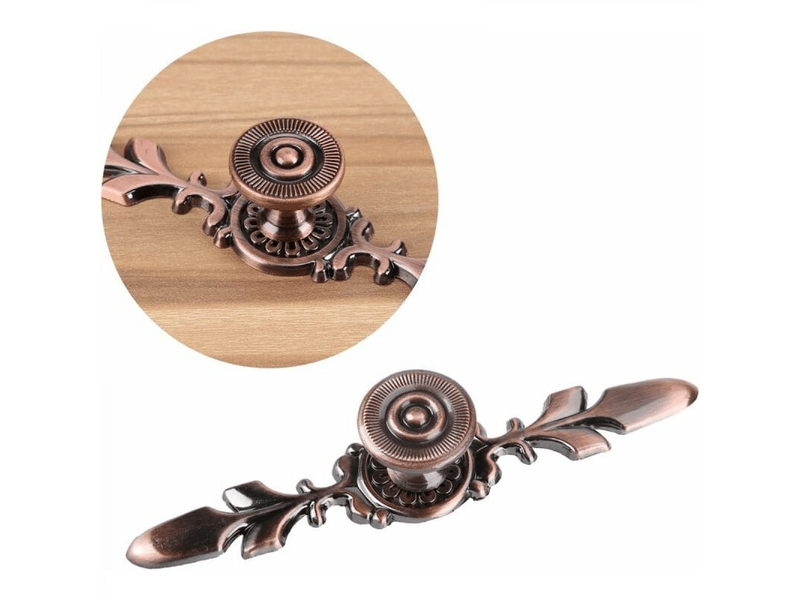  Tirant de porte vintage avec panneau arrière pour porte de maison, placard, tiroir, armoire, tirant avec vis, bronze rotatif, 4 pièces  - Conforama D