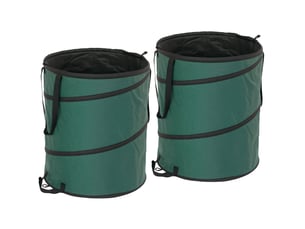 Sacs de jardin 2 x 160 l ø55 x 65 cm pliables verts
