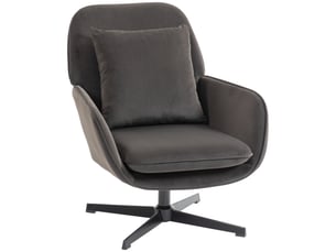 Fauteuil fixe pivotant <strong>PANGIVO</strong> <strong></strong> Velours gris