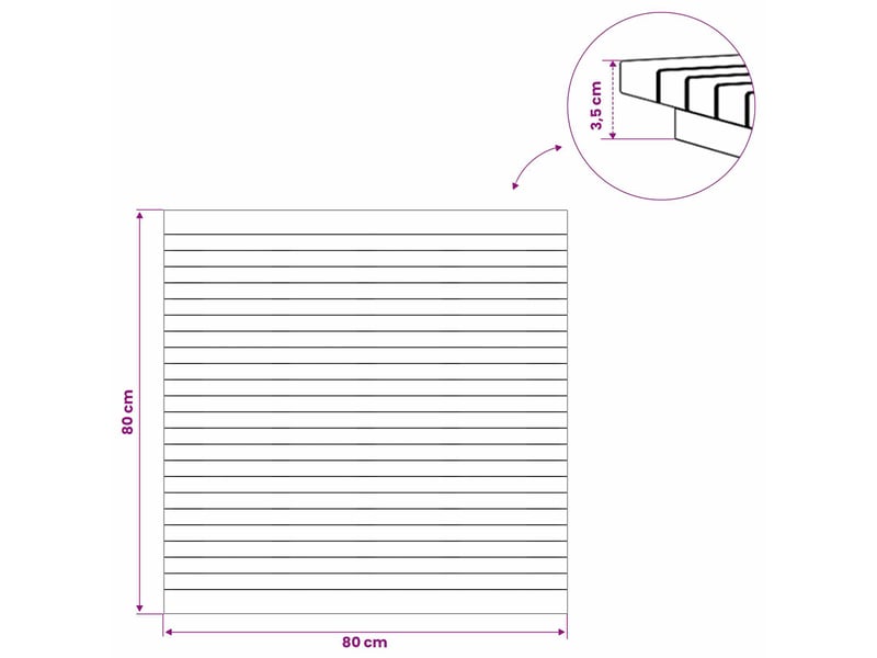 Vidaxl plateau de table 80 x 80 x 3,5 cm carré bois de teck massif - Conforama C
