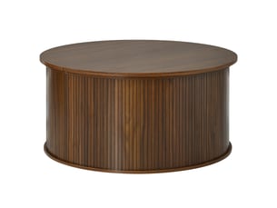 Table basse rond(e) coloris bois foncé PANGIVO N621P463426D - 88 cmx88 cm