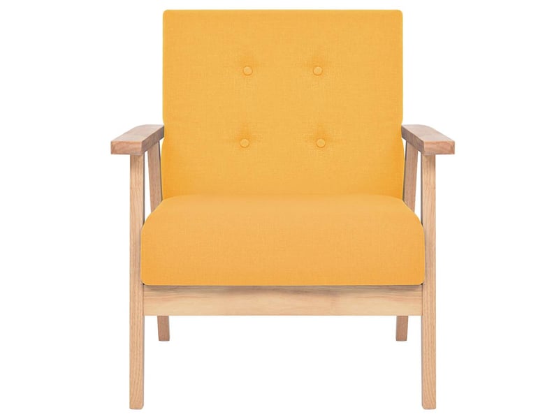  Ensemble de canapé 2 pcs tissu jaune shl94276  - Conforama E