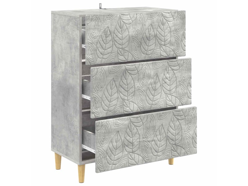  Armoire de rangement bureau, armoire à tiroirs gris béton 66 x 34,5 x 90 cm shl4015  - Conforama D
