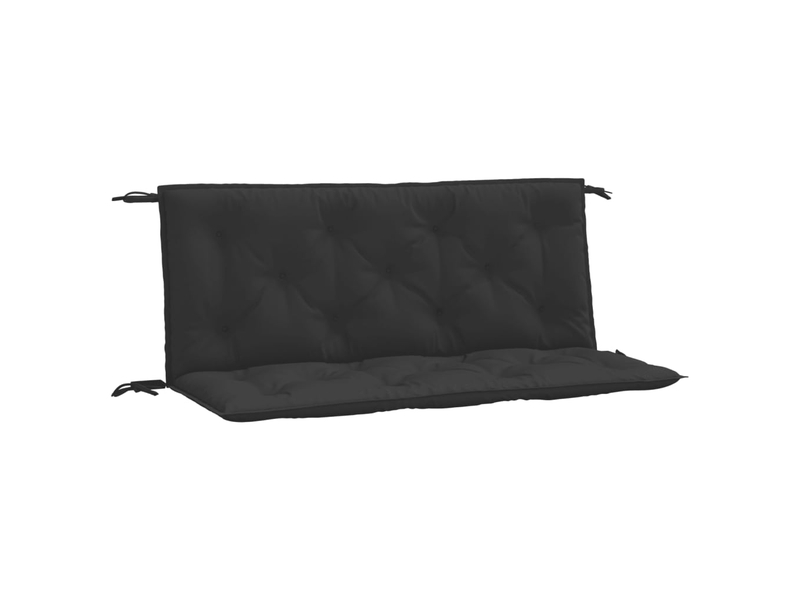  Lot de 2 coussins de banc jardin, coussins d'assise noir 120x50x7 cm tissu oxford cf58731  - Conforama A