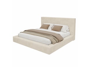 Lit 2 places 180x200 cm <strong></strong>  <strong></strong> coloris beige