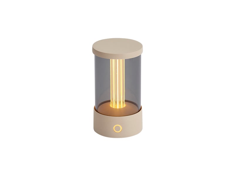  Lampe de table d'extérieur beige rechargeable avec station de charge ip65 - grill  - Conforama A