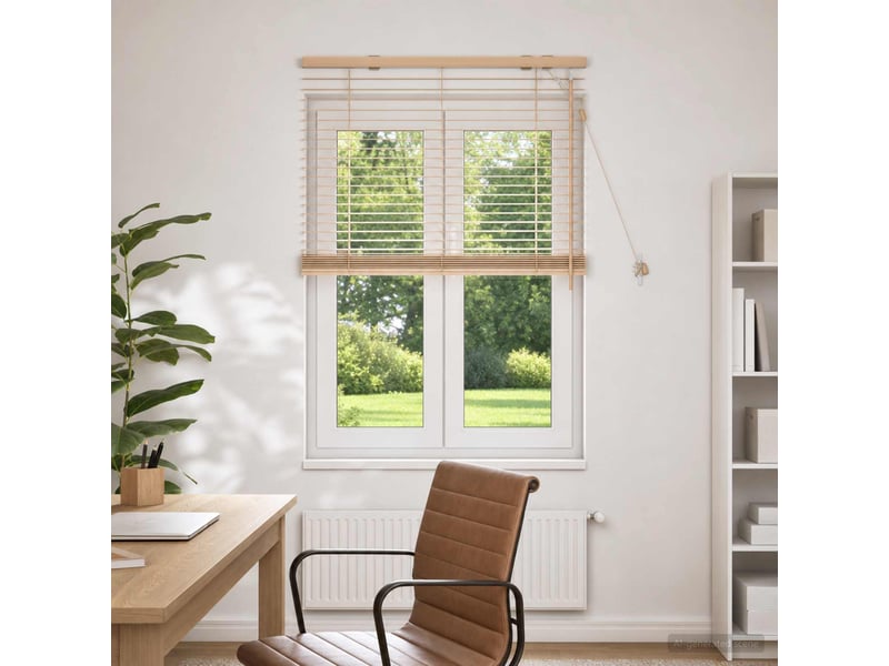 Store vénitien, store de fenêtre aspect chêne 85 x 130 cm 35 mm cf47670 - Conforama B