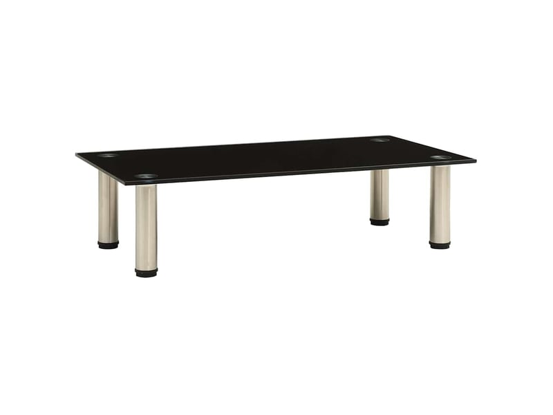  Meuble tv - tv stand black 60x35x17 cm tempered glass  - Conforama B