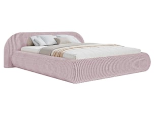 Lit avec rangement 200x200 cm <strong>SELSEY</strong>  <strong>Shels Low</strong> coloris gris