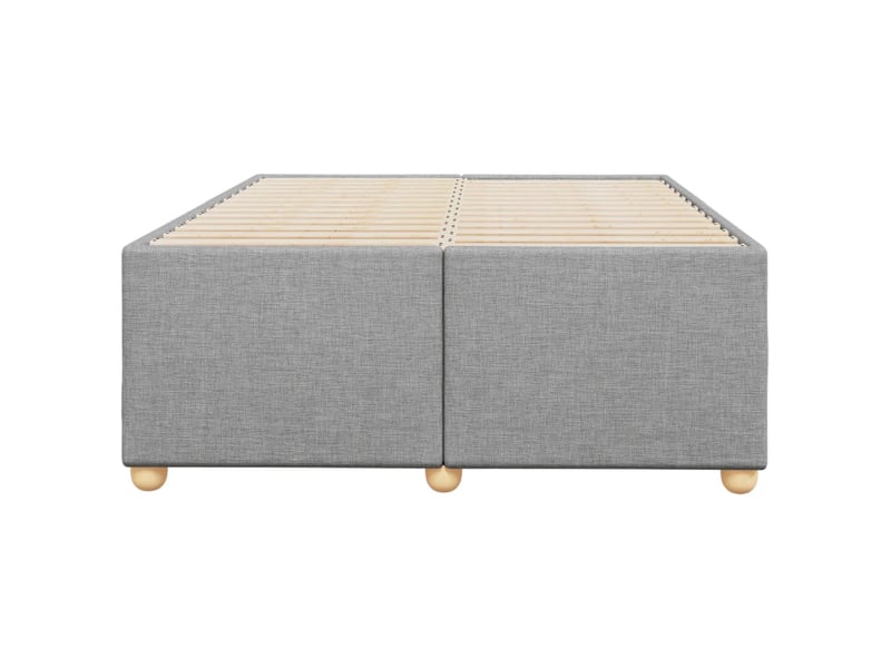  Lit double- lit adulte -  cadre de lit sans matelas gris clair 120x200 cm tissu  - Conforama C