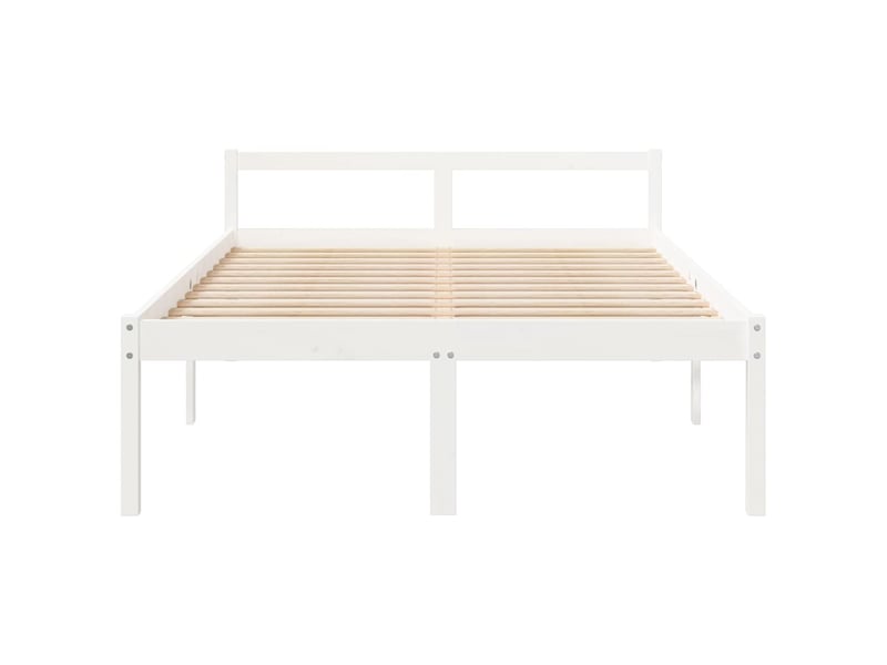 Lit double- lit adulte - lit pour personne âgée sans matelas blanc 135x190 cm - Conforama C