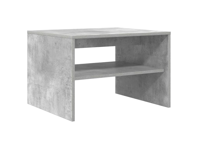  Table basse - table de salon - table à thé gris béton 60 x 50 x 40 cm bois d'ingénierie  - Conforama A