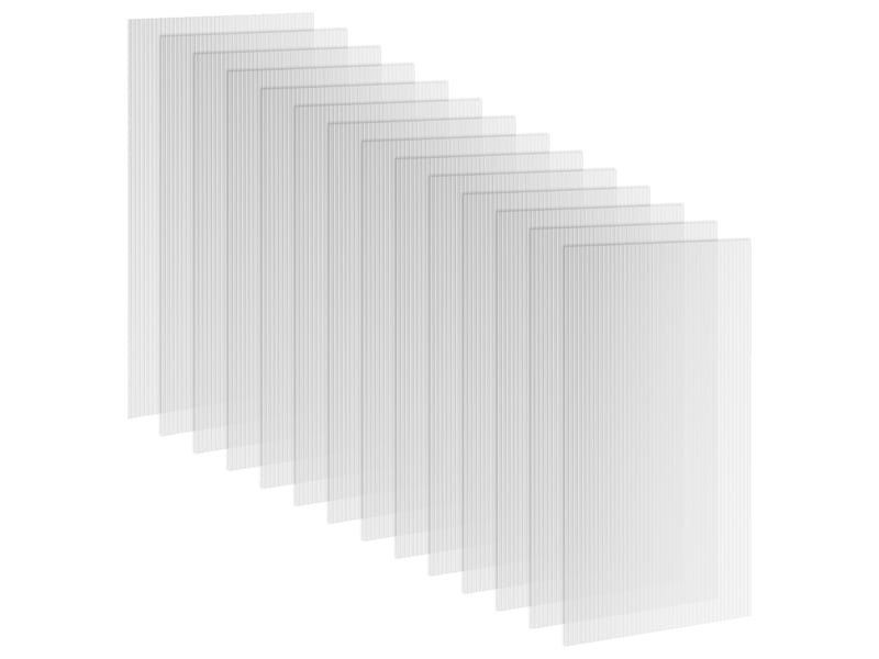  14 panneaux de polycarbonate alvéolaire 4 mm, résistant aux uv, personnalisable, dim. D'un panneau 121l x 61l cm  - Conforama A
