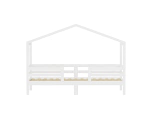 Lit cabane 90x200 cm coloris blanc