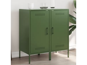 Buffets 2 pcs - bahut - meuble de rangement vert olive 36x39x79 cm acier