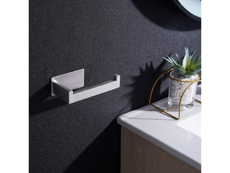  Porte-papier toilette porte papier toilette, acier inoxydable adhésif, pour cuisine salle de bains - 1  - Conforama B