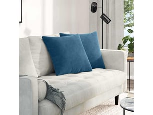 Lot de 2 coussins de canapé, coussins décoratifs bleu 50 x 50 cm cf59003