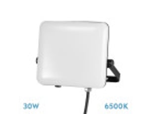 Fabrilamp destello projecteur led extérieur 30 w, 2 700 lm, 6500 k, ip65, blanc et noir