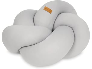 Coussin oreiller décoratif tresse gris