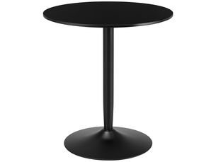Table à manger pour 2 personnes, plateau rond, piètement en acier, noire, 70 x 70 x 75 cm