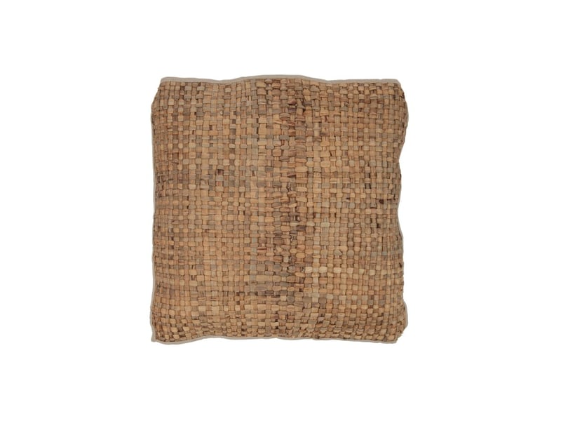  Coussin carré en textile naturel 70x70x10 cm  - Conforama D