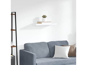 Étagère flottante, étagère murale blanc 60x23,5x3,8 cm mdf cf42285