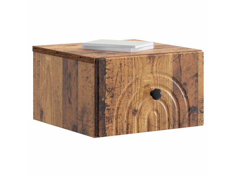 Table de chevet - cabinet de chevet - table de nuit mural bois ancien 33 x 34,5 x 20 cm - Conforama B