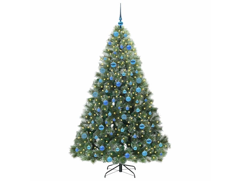  Sapin de noël - arbre de noël artificiel avec 300 led vert 180 cm pe et pvc  - Conforama C