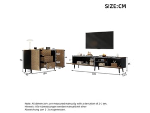 Meuble tv coloris noir  <strong></strong>  <strong></strong>