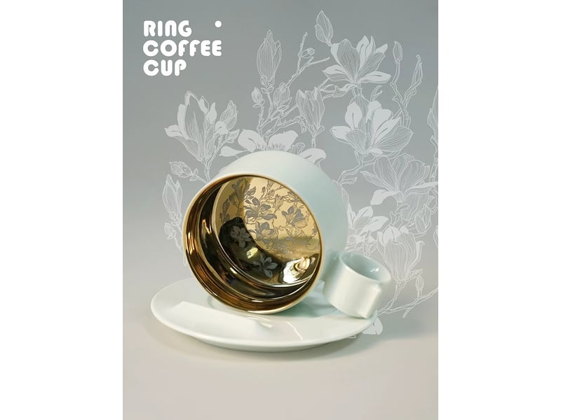  Tasse et soucoupe en céramique, chat gravé, noir étoilé  - Conforama D
