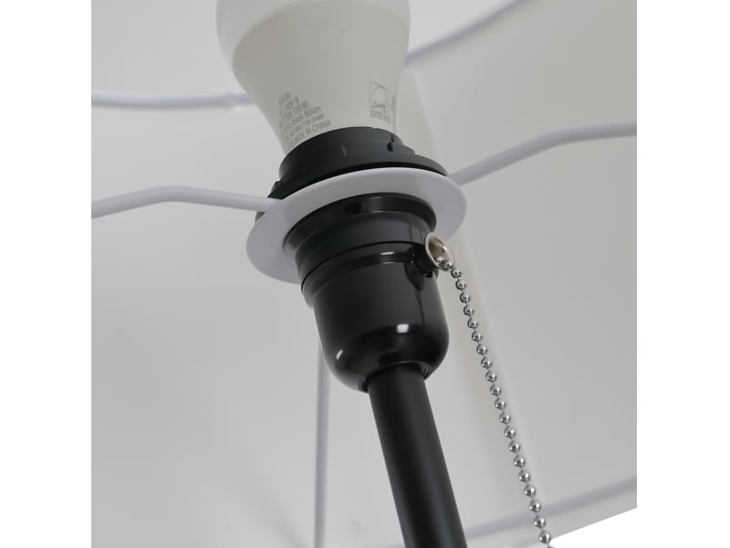  Lampadaire moderne e27 37x37x152 cm structure stable en métal noir et blanc sans ampoule  - Conforama D