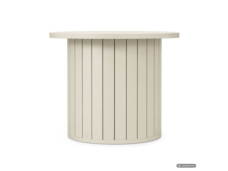  Table basse nubo cachemire 48 cm ronde cannelée 48x48x42 cm NUBO - Conforama B