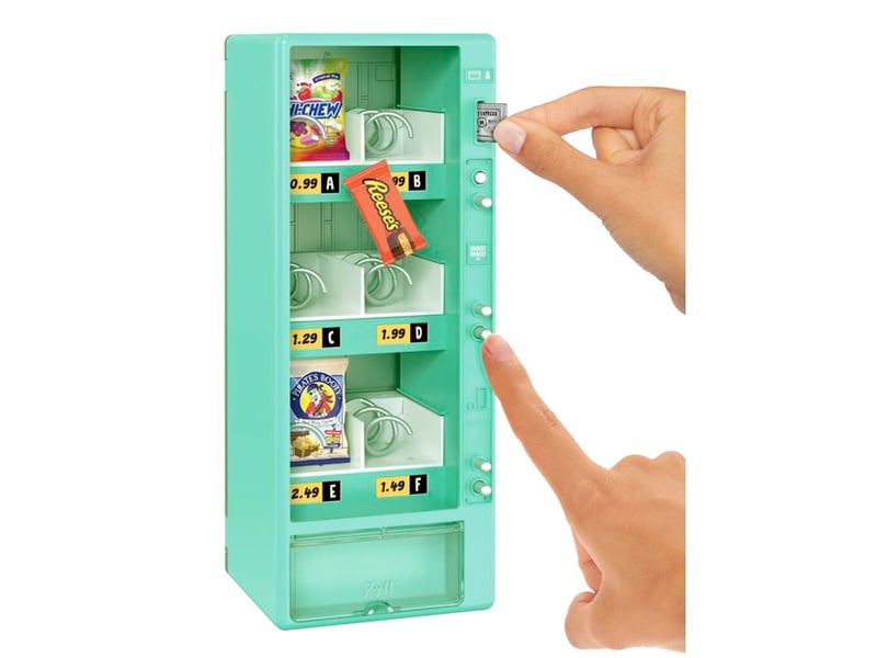  Distributeur de friandises miniverse jouet avec 3 minis exclusifs real brands et 2 cartes bleues ou rouges 247937-EUC - Conforama D