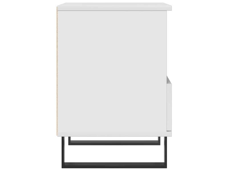  Table de chevet - cabinet de chevet - table de nuit blanc brillant 40x35x50 cm bois d’ingénierie  - Conforama E