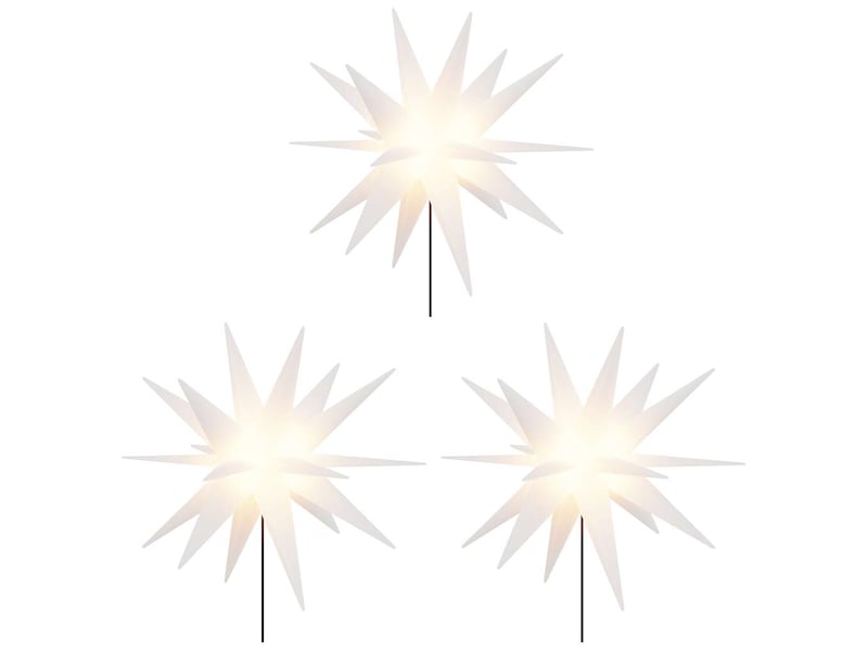  Lumières de noël avec piquets 3 pcs led pliable blanc 57 cm  - Conforama C