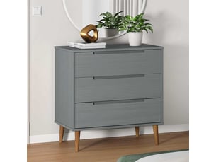 Commode 1 tiroir(s) <strong></strong> <strong></strong> coloris gris largeur 80 cm