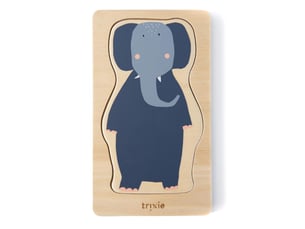 Puzzle 4 couches d'animaux en bois