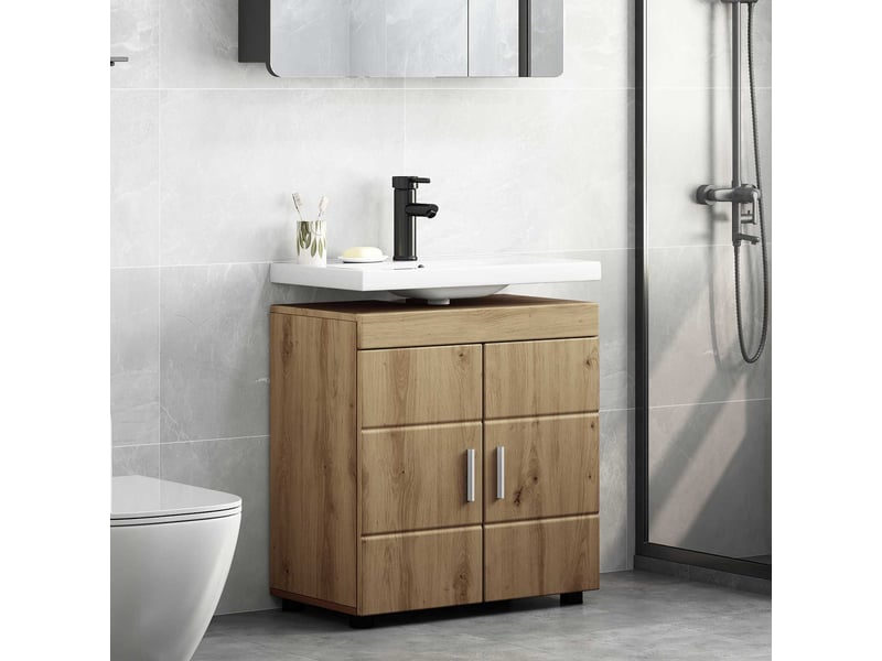 Ensemble d'armoire de salle de bain tulum chêne artisanal cf62975 - Conforama D