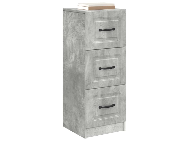  Armoire de rangement bureau, armoire à tiroirs gris béton 33 x 34,5 x 87 cm  - Conforama C
