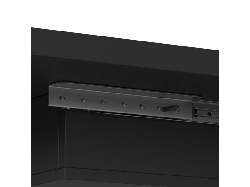  Table extensible ovale noire avec rangement, 118 à 158 cm Fay Lum - Conforama W